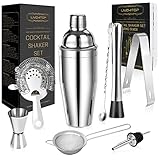 LIVEHITOP Cocktail Set, Edelstahl Coktailmixset Cocktailset, Professionelles Barkeeper Kit mit 750ML...