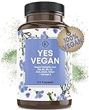 Vegan Complex - Vitamin B12 K2 D3 Eisen Zink Selen und Omega 3 vegan - 120 Kapseln - speziell für...