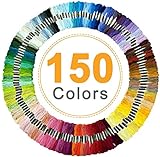 Stickgarn Regenbogenfarben, 150 Farben pro Packung, Stickgarn Baumwolle sticktwist Set für...