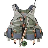 Fliegenfischen Herren Damen Outdoor Angelweste Angeln Westen Maschen Mutil-Taschen Weste