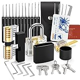 FAHEFANA 30-teiliges Lockpicking Set - [Anfänger Freundlich & 2022 Aufgerüstet] Dietrich-Set in...