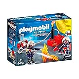 PLAYMOBIL City Action 9468 Feuerwehrmänner mit Löschpumpe, Ab 5 Jahren