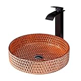 Badezimmer-Waschbecken, Glaswaschbecken, zylindrische Arbeitsplatte, Aufsatzwaschbecken,...