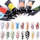 KADS 8ml Stamping Gel Nagellack Set 16 Colors Stempelgel UV Gel-Nagellack Stamping Gel Nagellack...