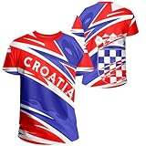 2024 Europapokal Deutschland Fußball T Shirts Kroatien Fans Sportlich Lässig Herren Damen Kinder...