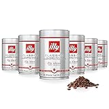 Illy Caffe Coffee - Whole Bean - Medium Roast - 250 ml - 6 Stück