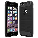 Anjoo Kompatibel für iPhone 6/6s Hülle, Carbon Fiber Texture-Inner Shock Resistant-Weich und...