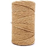 Jute-Schnur, 100 m, 2,5 mm, 4-lagig, strapazierfähig, braun, Juteseil für Zuhause, Garten,...