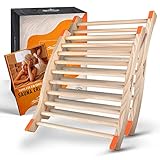 ALPENHAUCH Sauna Rückenlehne aus 100% Naturholz [2 Stück] - Ergonomische Rückenlehne mit...
