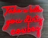 Horseneon Take a Both You Dirty Cow Boy Neon schild