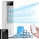 Klarstein Mobiler Luftkühler, 4-in-1 Air Cooler, Leiser Ventilator, Luftbefeuchter & Nachtmodus,...