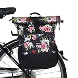 YBAG - 2in1 Nachhaltige Fahrradtasche für Damen - Geeignet als Gepäckträgertasche und Rucksack...