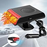 Abiemuce Auto Heizung, 12V 150W Heizlüfter für Auto, Tragbare heizung für Auto, 2 in 1 Heizung...