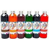 Sirup Partyset 6 x 250ml für Slush, Getränke AZO und Glycerin Frei | Slushy Eis selber machen |...