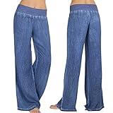 TDEOK Jogginghose Damen Jeans Weites Bein Jeanshosen Stretch GroßE GrößEn Freizeithose Lang...