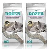 20 Liter Dozer Katzenstreu 20L Sensitive mit Babypuderduft Klumpstreu Premium Katzenstreu mit...