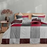 Dreamzie Bettwäsche Set 200x220 cm mit 2 Kissenbezügen 80x80 cm – Flanell-Muster – Bettwäsche...