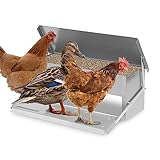 Randaco Futterautomat Hühner Hühnerfutterautomat aus Verzinkter Stahl 5KG Futterspender Futtertrog...
