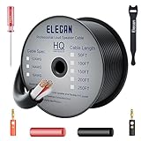 Elecan Lautsprecherkabel für den Außenbereich, 16/2, 30 m, 16 Gauge, AWG mit Werkzeugsets, direkte...