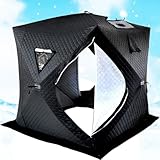 3-4 Personen Outdoor Shelter Tragbares Angelzelt für Camping und Eisfischen mit Wetterschutz und...