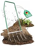 Smabix® Grabegabel mit 5 Zinken, Rückenschonend und extrem robust - Grabgabel/Broadfork für...