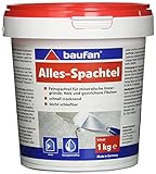 Baufan Alles-Spachtel Weiß 1kg I Zum Ausbessern & Glätten von mineralischen Untergründen wie...