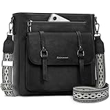 RAINSMORE Umhängetasche Damen Mittelgroß Handtasche Damen Leder Crossbody Bag...