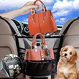 SEAMETAL Autositz Aufbewahrungsnetz 3-Schicht,Auto Rücksitz Netz mit Haken,Rücksitz Netztasche Car...