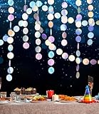 78 Ft Papier Girlande Glitzer Runde, 6 Stück 4m Hängende Iridescent Runde Garland, Bunt Glitzer...