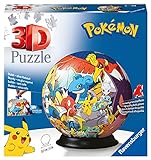Ravensburger 3D Puzzle 11785 - Puzzle-Ball Pokémon - 72 Teile - Puzzle-Ball für Pokémon Fans ab 6...