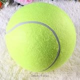 Smandy Riesiger Tennisball, Aufblasbares Kauspielzeug aus Gummi für Große Hunde, 24 cm...