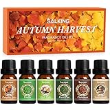 SALKING Herbst Ätherische Öle Set, 6x10mL 100% Bio Aromatherapie Duftöl GeschenkSet für...