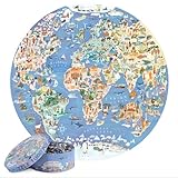 Puzzle für Erwachsene, 1000 Teile, Weltkarte, rund, Puzzle, Weltkarte, 1000 Teile, Puzzle für...