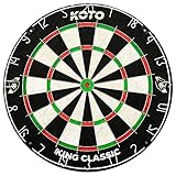 KOTO - King Classic Dartscheibe (Offizielle Turniermaße) Afrikanische Sisal & Borsten Dartscheibe,...