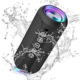 Ortizan Bluetooth Lautsprecher, Musikbox Bluetooth 5.3, Lautsprecher wasserdicht IPX7, RGB Licht,...