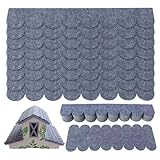 32 STK selbstklebende Dachpappe für Vogelhaus, Dachschindeln in Grau (30x5cm & 30x11cm) – für...