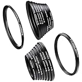 K&F Concept 18 teiliges Filteradapter Set Kamera Objektiv Filter Metall Step Up Ringe 9er Step Down...
