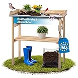 Rellinger® Pflanztisch Outdoor wetterfest [LANGLEBIG & ROBUST] - inkl. verzinkter Arbeitsplatte -...