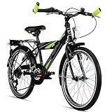 Bergsteiger Sydney 20, 24 Zoll Kinderfahrrad, geeignet für 6, 7, 8, 9 Jahre, StVZO, Shimano 6...