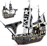 QLT Piratenschiff Black Hawk Bausteine Ideas Bauspielzeug für Piraten Geschenk für 8-12 Jungen und...