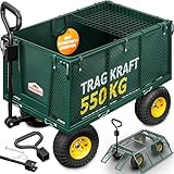 Gardebruk® Bollerwagen 550kg Belastbar Klappbar Stabil Herausnehmbare Plane Gerätewagen Handwagen...