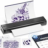 Itari A886 Tattoo Stencil Drucker Bluetooth, Schablone Drucker Kompatibel mit Smartphone & PC,...