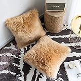 YDFYX 2Pcs Faux Pelz Wurfkissenbezug, Deluxe Home Dekorative Super Weich Plüsch Mongolischen Faux...