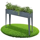 tectake® Hochbeet Metall, Blumenkasten Balkon und Garten, als Frühbeet, zur Anzucht, als Mini...