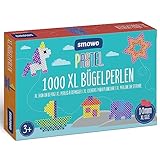 Smowo® Große 10mm Bügelperlen 1000 Stück für Kinder ab 3 Jahren - 6 Pastell Farben XL...