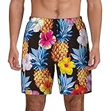 XVBCDFG Herren-Badehose mit Kompressionsfutter, schnell trocknend, Badeanzug, Strandshorts mit...