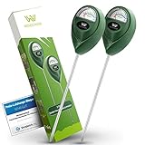 WENDOWERK® [2 Stück Boden Feuchtigkeitsmesser für Pflanzen - [Grün/Grün] - Ohne Batterien -...