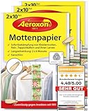 Aeroxon - Mottenschutz für Kleiderschrank - Mottenpapier - 3x20 Stück - Mottenfalle Kleidermotten...