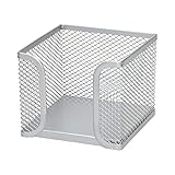 D.RECT - Zettelbox | aus Mesh | Solides Metall | Für den modernen Arbeitsplatz | Silber - 95x95x80...