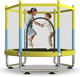 60-Zoll-Trampolin für Kinder ab 3 bis 8 Jahren, für Innen- und Außeneinsatz mit Sicherheitsnetz -...